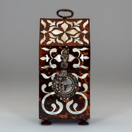 Tortoiseshell and Mother of- Pearl Shaving Box